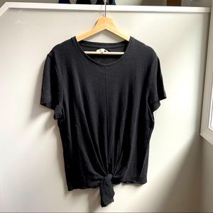Madewell Modern Tie-Front Top XL Black